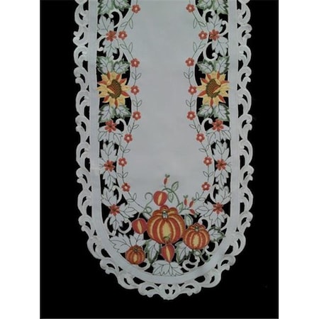 Sinobrite Sinobrite H7855-P Pumpkin Square Table-Topper; 36 x 36 in. H7855/P(36x36)